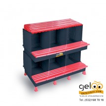 OTOMATİK TAVUK FOLLUK 6 GÖZLÜ PLASTİK DEMONTE FOLLUK chicken nesting boxes